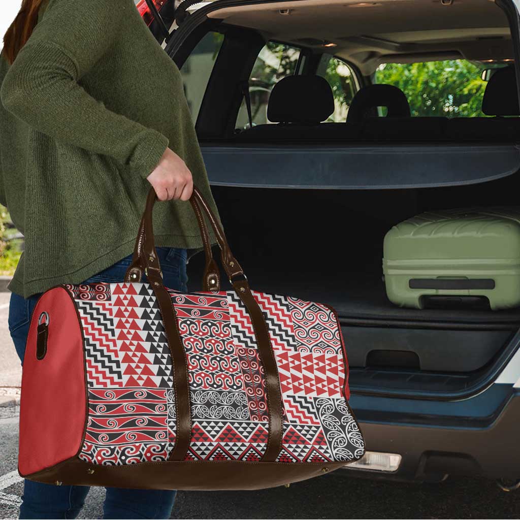 Aotearoa Kowhaiwhai Taniko Patchwork Motifs Travel Bag LT9 - Polynesian Pride