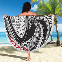 Aotearoa Maori Rugby Tribal Tattoo Beach Blanket Kowhaiwhai Taniko Patchwork Motifs LT9 - Polynesian Pride