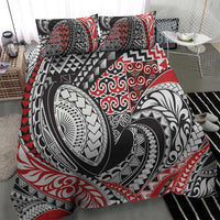 Aotearoa Maori Rugby Tribal Tattoo Bedding Set Kowhaiwhai Taniko Patchwork Motifs LT9 - Polynesian Pride