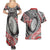 Aotearoa Maori Rugby Tribal Tattoo Couples Matching Summer Maxi Dress and Hawaiian Shirt Kowhaiwhai Taniko Patchwork Motifs