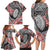 Aotearoa Maori Rugby Tribal Tattoo Family Matching Long Sleeve Bodycon Dress and Hawaiian Shirt Kowhaiwhai Taniko Patchwork Motifs