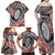 Aotearoa Maori Rugby Tribal Tattoo Family Matching Off Shoulder Maxi Dress and Hawaiian Shirt Kowhaiwhai Taniko Patchwork Motifs