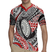 Aotearoa Maori Rugby Tribal Tattoo Rugby Jersey Kowhaiwhai Taniko Patchwork Motifs LT9 - Polynesian Pride