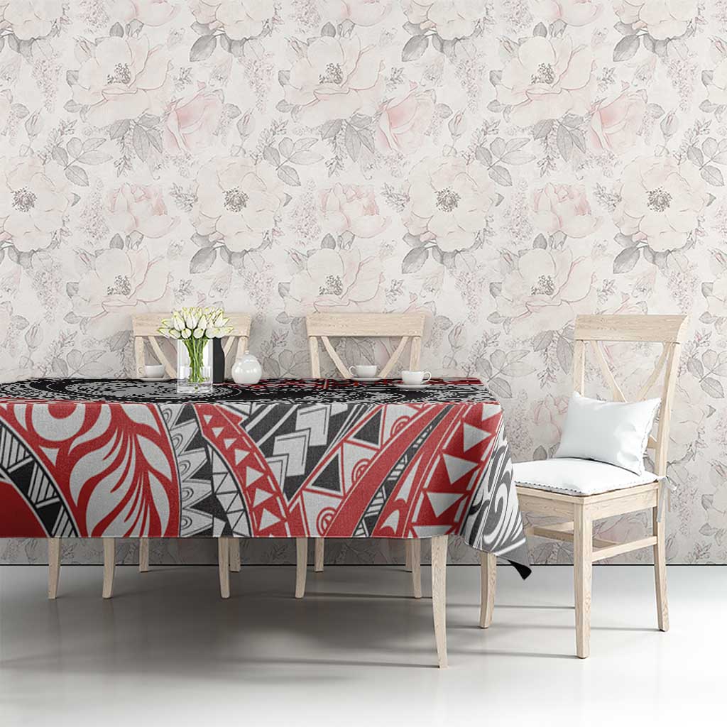 Aotearoa Maori Rugby Tribal Tattoo Tablecloth Kowhaiwhai Taniko Patchwork Motifs LT9 - Polynesian Pride