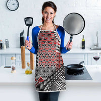 Aotearoa Maori Tribal Tattoo Apron Kowhaiwhai Taniko Patchwork Motifs LT9 - Polynesian Pride