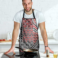Aotearoa Maori Tribal Tattoo Apron Kowhaiwhai Taniko Patchwork Motifs LT9 - Polynesian Pride