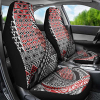 Aotearoa Maori Tribal Tattoo Car Seat Cover Kowhaiwhai Taniko Patchwork Motifs LT9 - Polynesian Pride