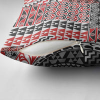 Aotearoa Maori Tribal Tattoo Pillow Cover Kowhaiwhai Taniko Patchwork Motifs LT9 - Polynesian Pride