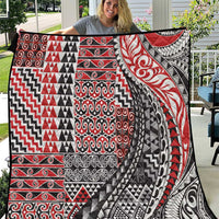 Aotearoa Maori Tribal Tattoo Quilt Kowhaiwhai Taniko Patchwork Motifs LT9 Red - Polynesian Pride