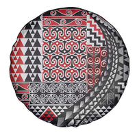 Aotearoa Maori Tribal Tattoo Spare Tire Cover Kowhaiwhai Taniko Patchwork Motifs LT9 - Polynesian Pride