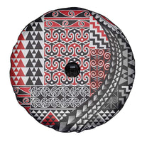 Aotearoa Maori Tribal Tattoo Spare Tire Cover Kowhaiwhai Taniko Patchwork Motifs LT9 - Polynesian Pride