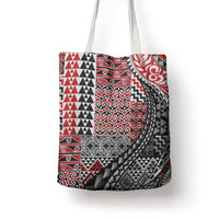 Aotearoa Maori Tribal Tattoo Tote Bag Kowhaiwhai Taniko Patchwork Motifs LT9 - Polynesian Pride