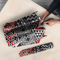 Aotearoa Maori Tribal Tattoo Umbrella Kowhaiwhai Taniko Patchwork Motifs LT9 - Polynesian Pride
