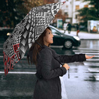 Aotearoa Maori Tribal Tattoo Umbrella Kowhaiwhai Taniko Patchwork Motifs LT9 - Polynesian Pride