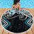 Blue Aotearoa Tukutuku Manawa Tapu Beach Blanket Ta Moko Toi Maori