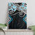 Blue Aotearoa Tukutuku Manawa Tapu Canvas Wall Art Ta Moko Toi Maori