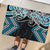 Blue Aotearoa Tukutuku Manawa Tapu Rubber Doormat Ta Moko Toi Maori