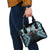 Blue Aotearoa Tukutuku Manawa Tapu Shoulder Handbag Ta Moko Toi Maori