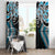 Blue Aotearoa Tukutuku Manawa Tapu Window Curtain Ta Moko Toi Maori