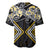 Gold Aotearoa Tukutuku Manawa Tapu Baseball Jersey Ta Moko Toi Maori