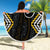 Gold Aotearoa Tukutuku Manawa Tapu Beach Blanket Ta Moko Toi Maori