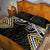 Gold Aotearoa Tukutuku Manawa Tapu Quilt Bed Set Ta Moko Toi Maori