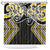 Gold Aotearoa Tukutuku Manawa Tapu Shower Curtain Ta Moko Toi Maori