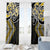 Gold Aotearoa Tukutuku Manawa Tapu Window Curtain Ta Moko Toi Maori