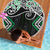 Green Aotearoa Tukutuku Manawa Tapu Beach Blanket Ta Moko Toi Maori