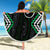 Green Aotearoa Tukutuku Manawa Tapu Beach Blanket Ta Moko Toi Maori