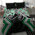 Green Aotearoa Tukutuku Manawa Tapu Bedding Set Ta Moko Toi Maori