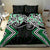 Green Aotearoa Tukutuku Manawa Tapu Bedding Set Ta Moko Toi Maori