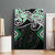 Green Aotearoa Tukutuku Manawa Tapu Canvas Wall Art Ta Moko Toi Maori