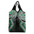 Green Aotearoa Tukutuku Manawa Tapu Grocery Bag Ta Moko Toi Maori