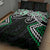 Green Aotearoa Tukutuku Manawa Tapu Quilt Bed Set Ta Moko Toi Maori