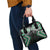 Green Aotearoa Tukutuku Manawa Tapu Shoulder Handbag Ta Moko Toi Maori