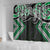 Green Aotearoa Tukutuku Manawa Tapu Shower Curtain Ta Moko Toi Maori