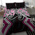 Pink Aotearoa Tukutuku Manawa Tapu Bedding Set Ta Moko Toi Maori