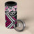 Pink Aotearoa Tukutuku Manawa Tapu 4 in 1 Can Cooler Tumbler Ta Moko Toi Maori