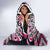 Pink Aotearoa Tukutuku Manawa Tapu Hooded Blanket Ta Moko Toi Maori