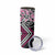 Pink Aotearoa Tukutuku Manawa Tapu Skinny Tumbler Ta Moko Toi Maori