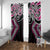 Pink Aotearoa Tukutuku Manawa Tapu Window Curtain Ta Moko Toi Maori