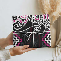 Pink Aotearoa Tukutuku Manawa Tapu Wrapping Paper Ta Moko Toi Maori LT9 - Polynesian Pride