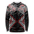 Red Aotearoa Tukutuku Manawa Tapu Long Sleeve Shirt Ta Moko Toi Maori