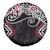 Red Aotearoa Tukutuku Manawa Tapu Spare Tire Cover Ta Moko Toi Maori