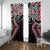 Red Aotearoa Tukutuku Manawa Tapu Window Curtain Ta Moko Toi Maori