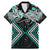 Turquoise Aotearoa Tukutuku Manawa Tapu Family Matching Mermaid Dress and Hawaiian Shirt Ta Moko Toi Maori