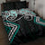 Turquoise Aotearoa Tukutuku Manawa Tapu Quilt Bed Set Ta Moko Toi Maori