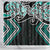 Turquoise Aotearoa Tukutuku Manawa Tapu Shower Curtain Ta Moko Toi Maori