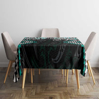 Turquoise Aotearoa Tukutuku Manawa Tapu Tablecloth Ta Moko Toi Maori LT9 - Polynesian Pride